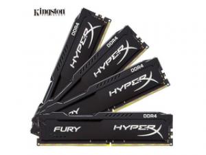 金士顿 Fury系列 DDR4 2400 32GB(8GBx4)(HX424C15FBK4/32) 